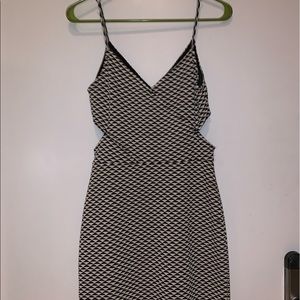 Cut out H&M black and cream dress